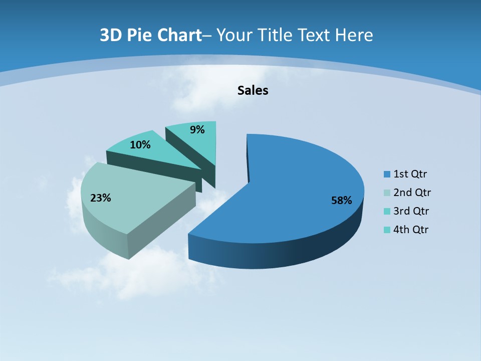A Blue Sky With Clouds Powerpoint Template PowerPoint Template