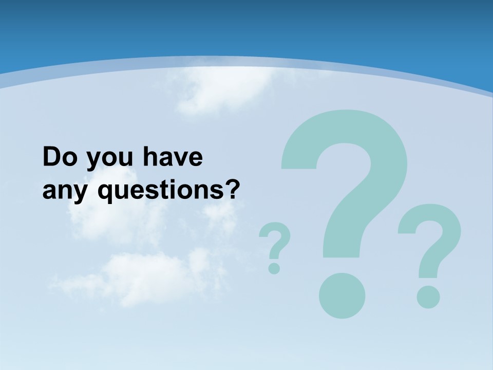 A Blue Sky With Clouds Powerpoint Template PowerPoint Template