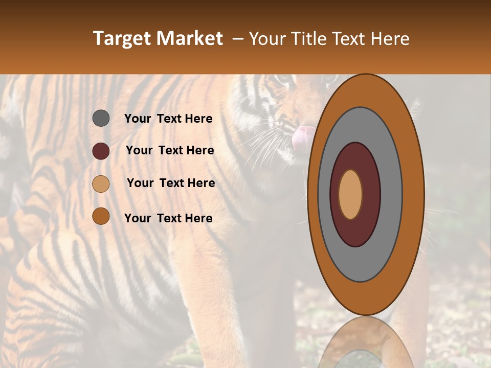 A Couple Of Tigers Standing Next To Each Other PowerPoint Template