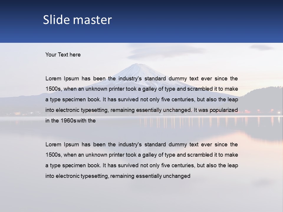 Mountain And Bay PowerPoint Template