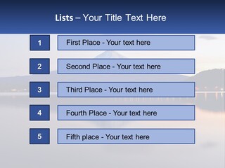 Mountain And Bay PowerPoint Template