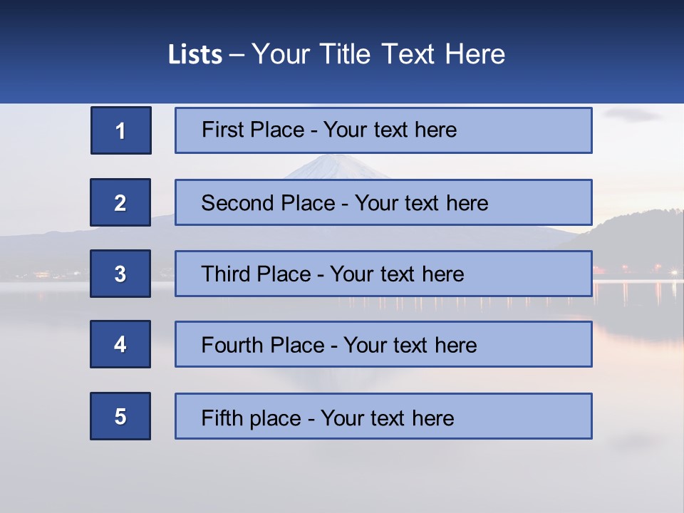 Mountain And Bay PowerPoint Template