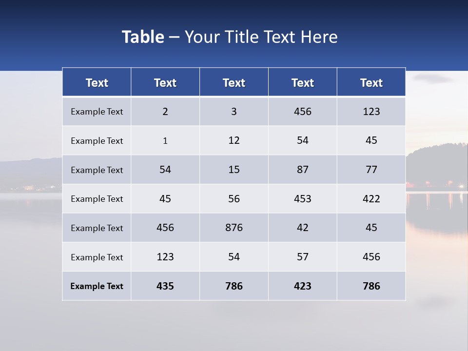 Mountain And Bay PowerPoint Template