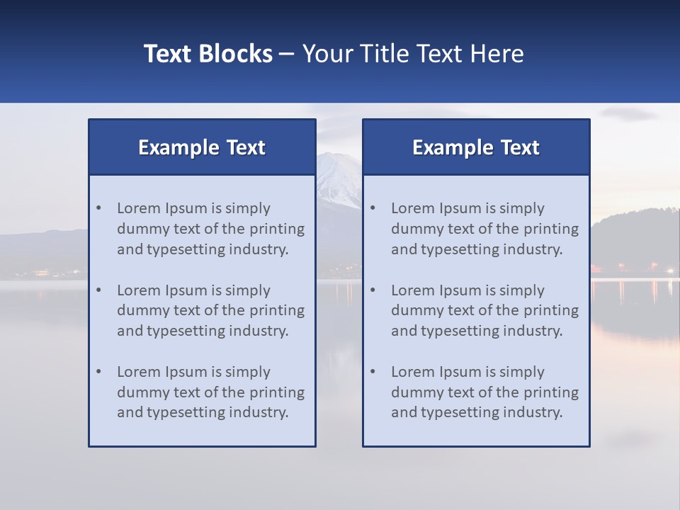 Mountain And Bay PowerPoint Template