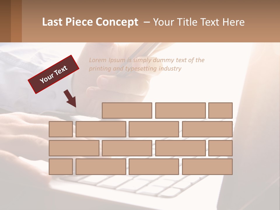 A Person Typing On A Laptop With A Pen PowerPoint Template