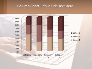 A Person Typing On A Laptop With A Pen PowerPoint Template