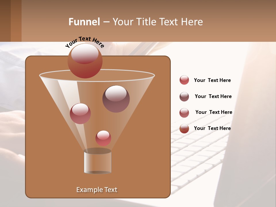 A Person Typing On A Laptop With A Pen PowerPoint Template