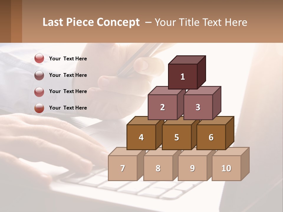 A Person Typing On A Laptop With A Pen PowerPoint Template