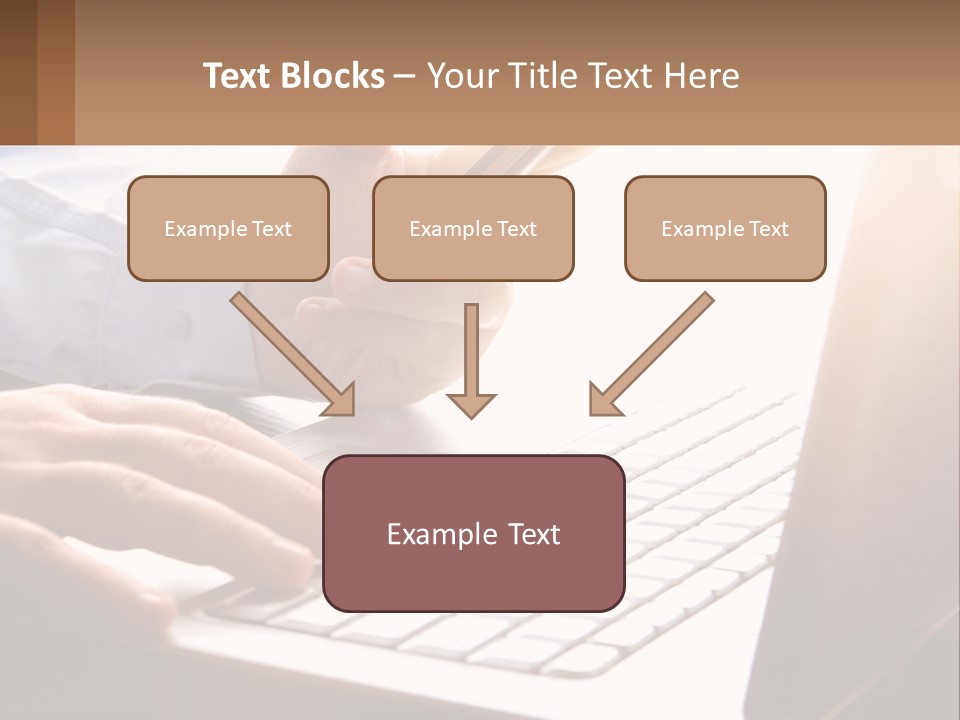A Person Typing On A Laptop With A Pen PowerPoint Template