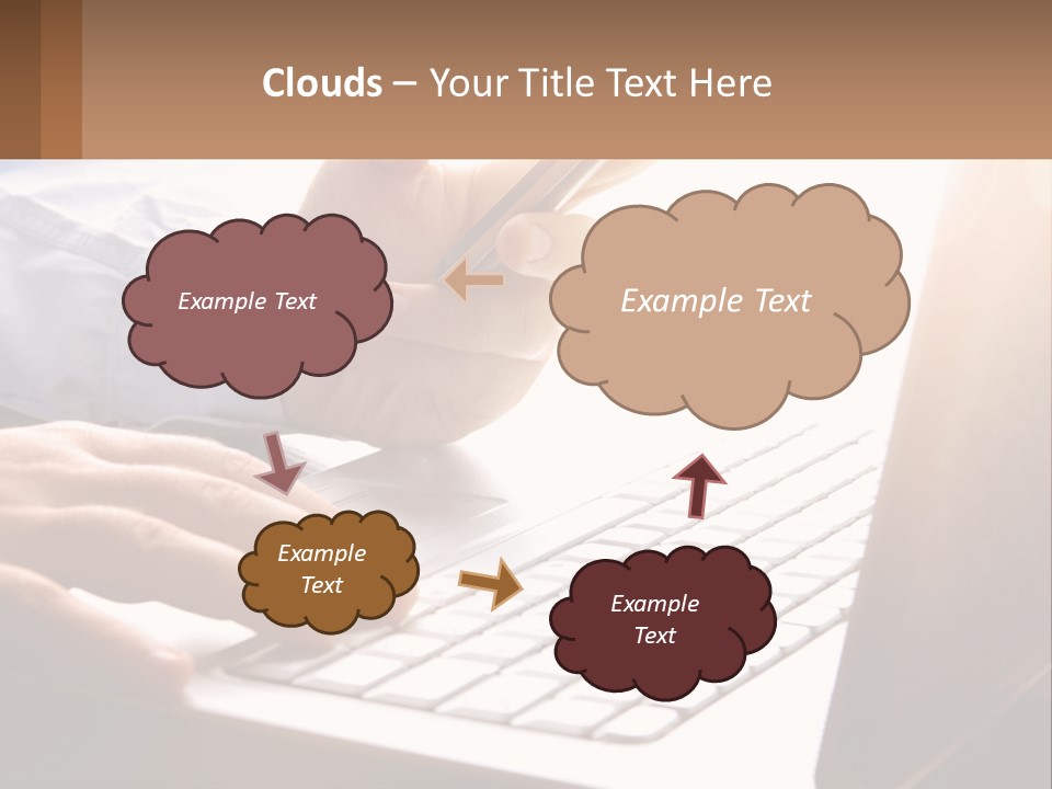 A Person Typing On A Laptop With A Pen PowerPoint Template