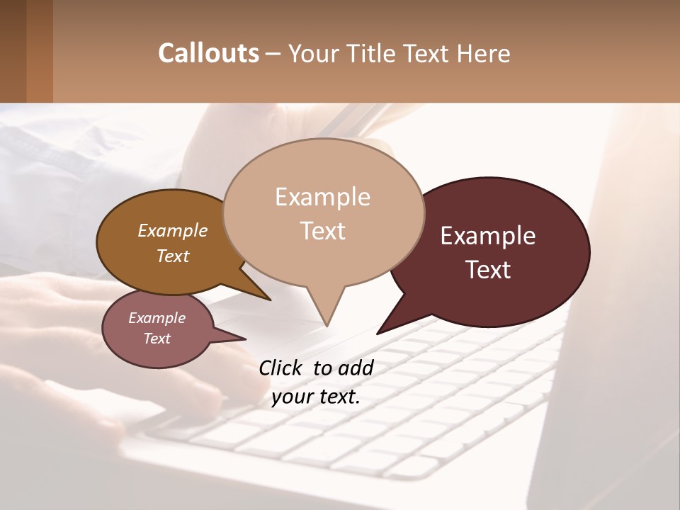 A Person Typing On A Laptop With A Pen PowerPoint Template