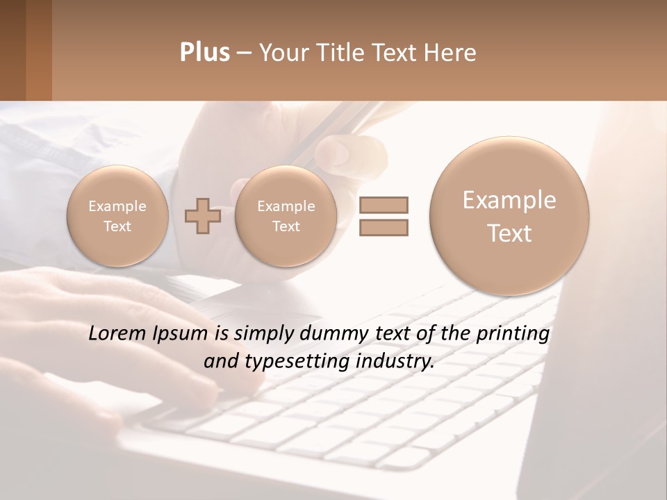 A Person Typing On A Laptop With A Pen PowerPoint Template