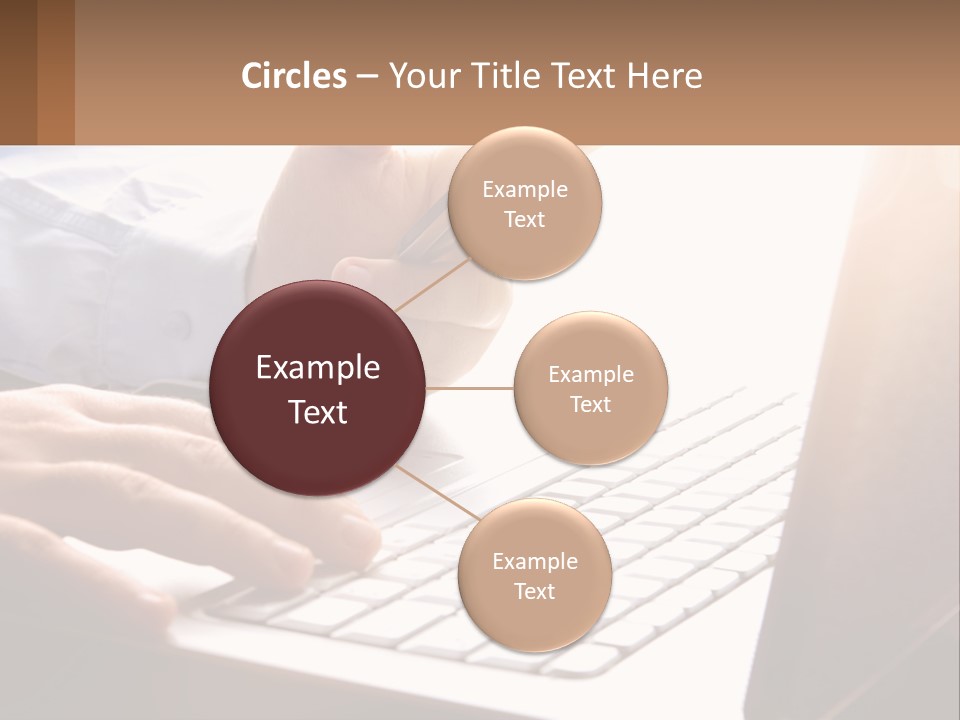 A Person Typing On A Laptop With A Pen PowerPoint Template