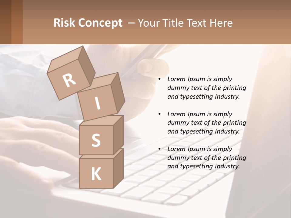 A Person Typing On A Laptop With A Pen PowerPoint Template