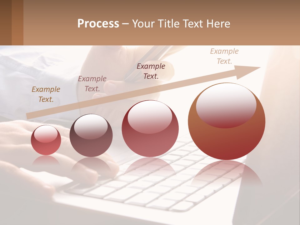 A Person Typing On A Laptop With A Pen PowerPoint Template