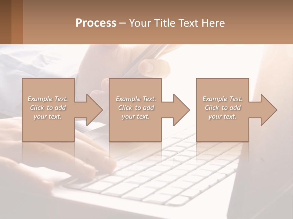 A Person Typing On A Laptop With A Pen PowerPoint Template