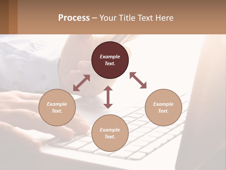 A Person Typing On A Laptop With A Pen PowerPoint Template