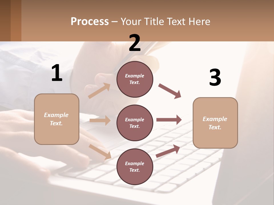 A Person Typing On A Laptop With A Pen PowerPoint Template