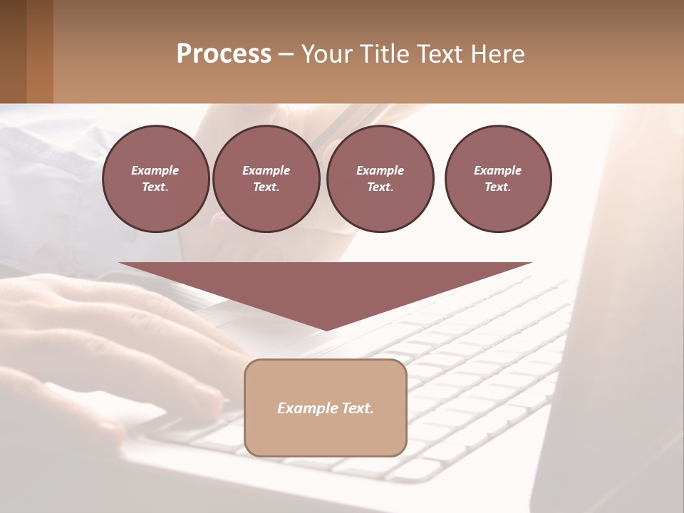 A Person Typing On A Laptop With A Pen PowerPoint Template