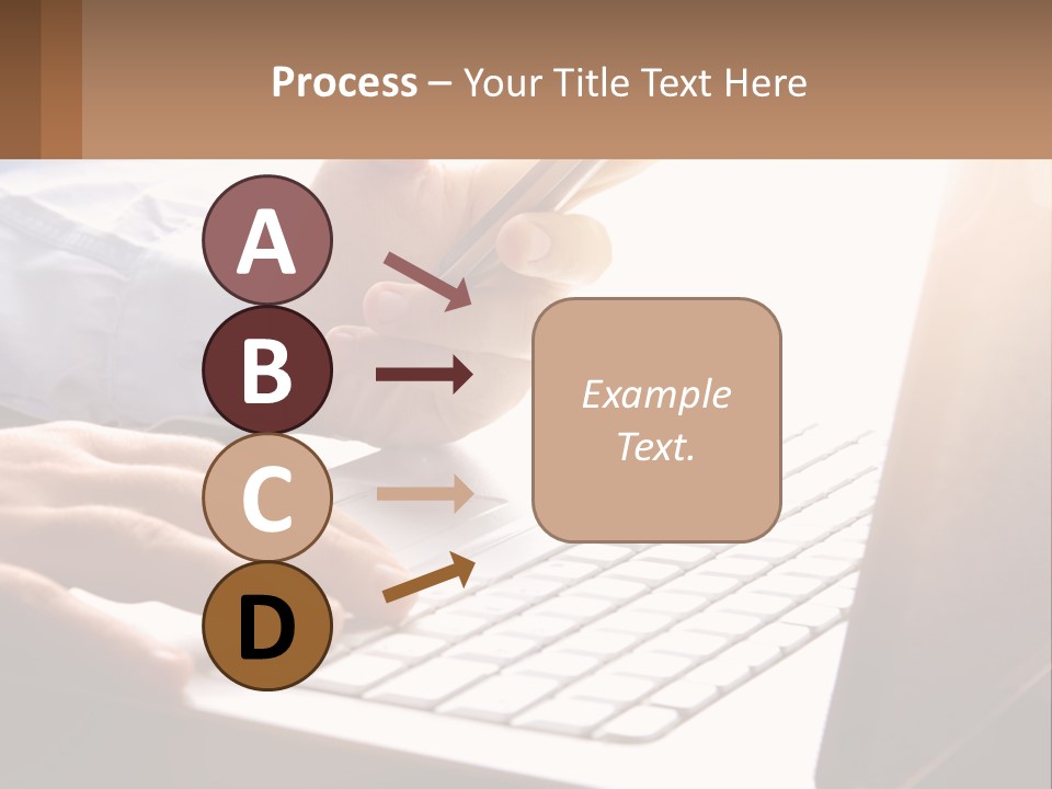 A Person Typing On A Laptop With A Pen PowerPoint Template