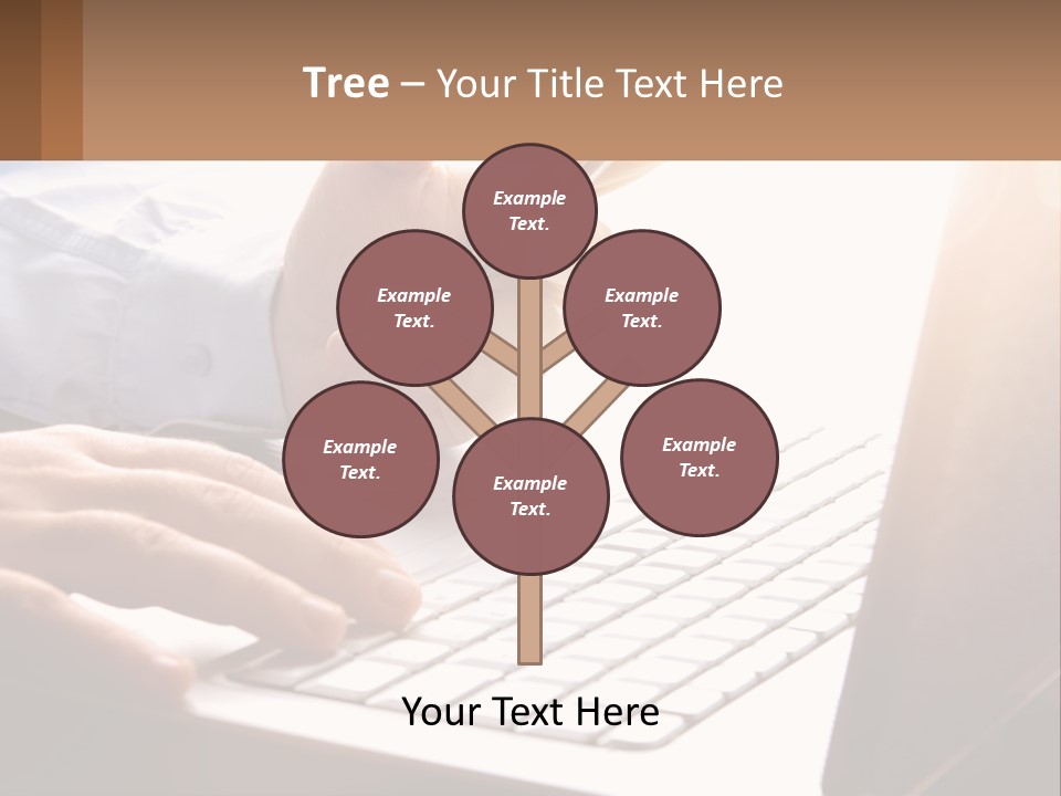 A Person Typing On A Laptop With A Pen PowerPoint Template