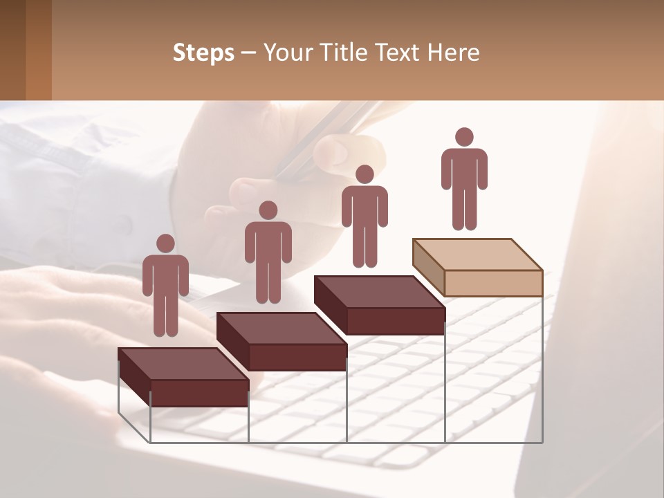 A Person Typing On A Laptop With A Pen PowerPoint Template