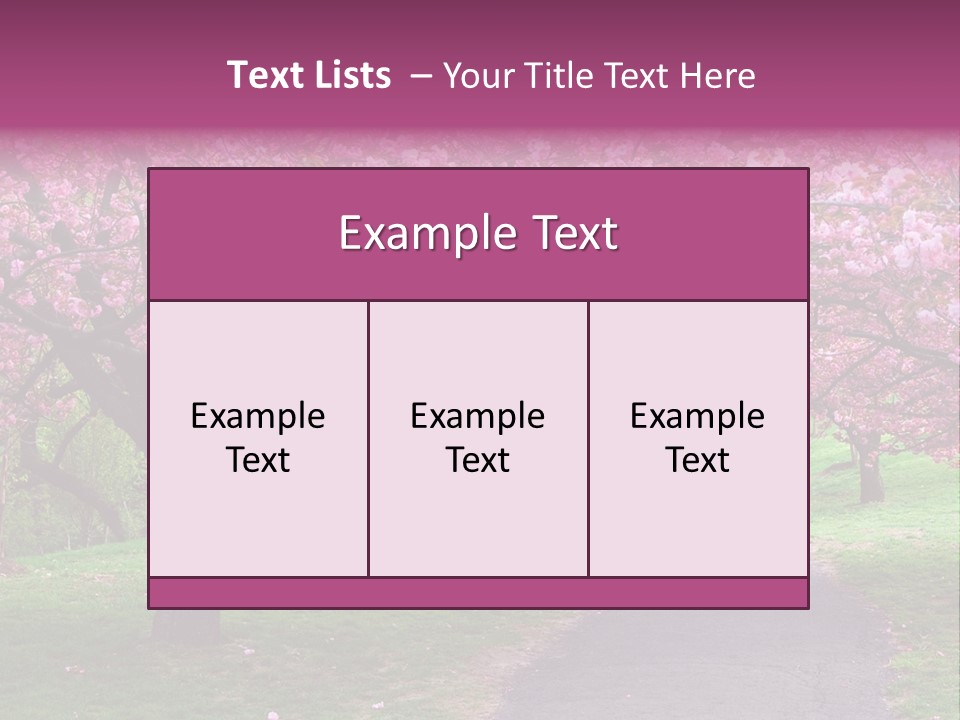 A Path With Pink Flowers On It And A Green Field In The Background PowerPoint Template