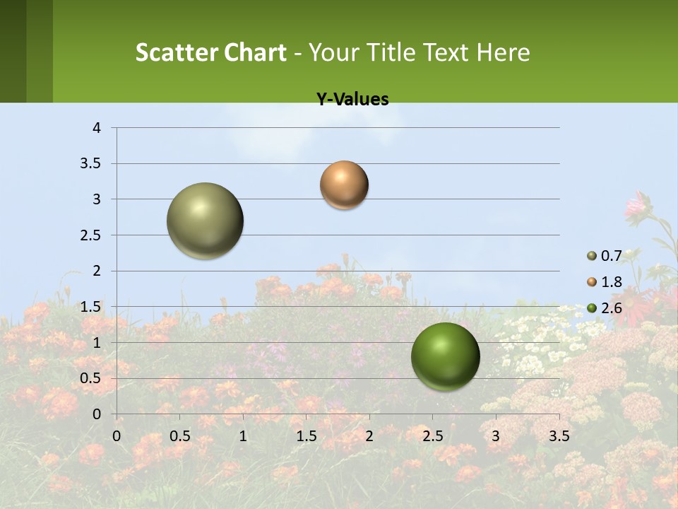 A Field Of Flowers With A Sky Background PowerPoint Template