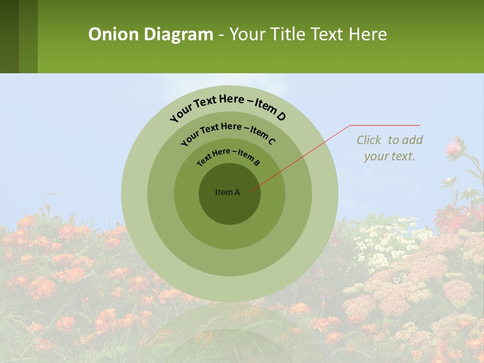 A Field Of Flowers With A Sky Background PowerPoint Template