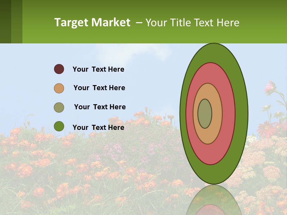 A Field Of Flowers With A Sky Background PowerPoint Template