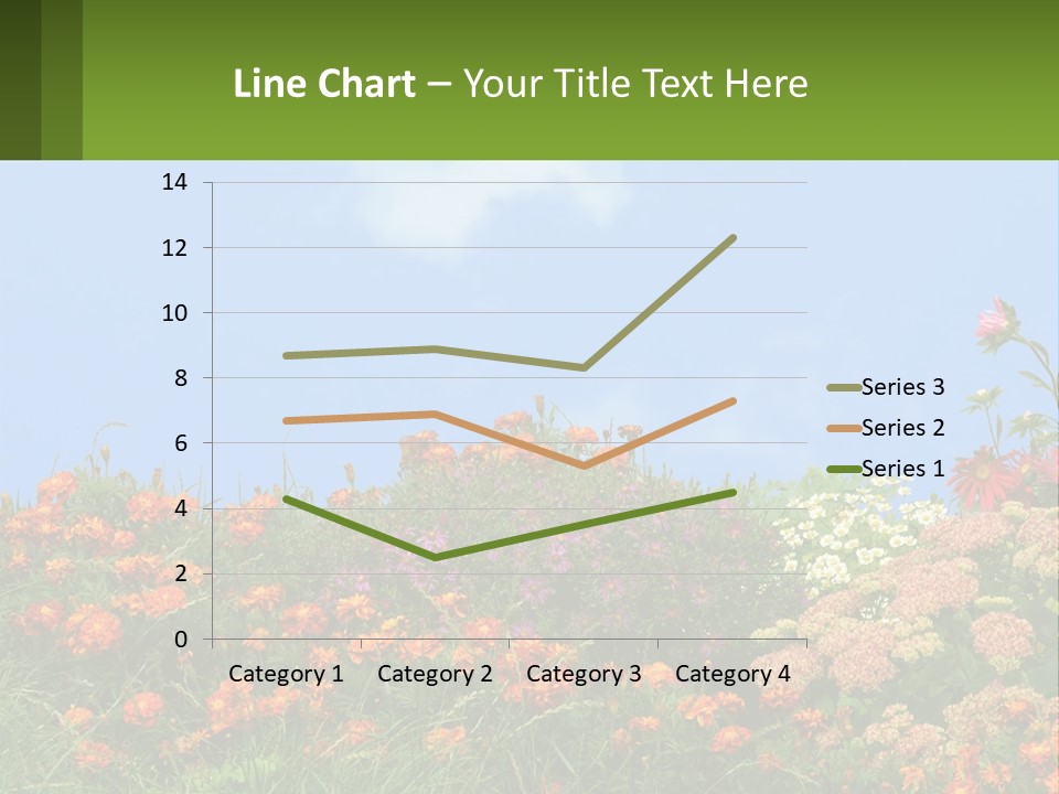 A Field Of Flowers With A Sky Background PowerPoint Template