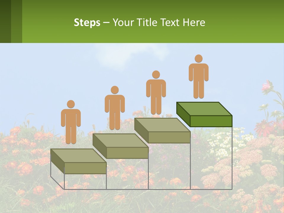 A Field Of Flowers With A Sky Background PowerPoint Template