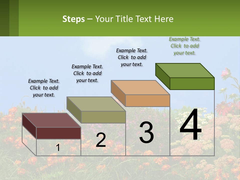 A Field Of Flowers With A Sky Background PowerPoint Template