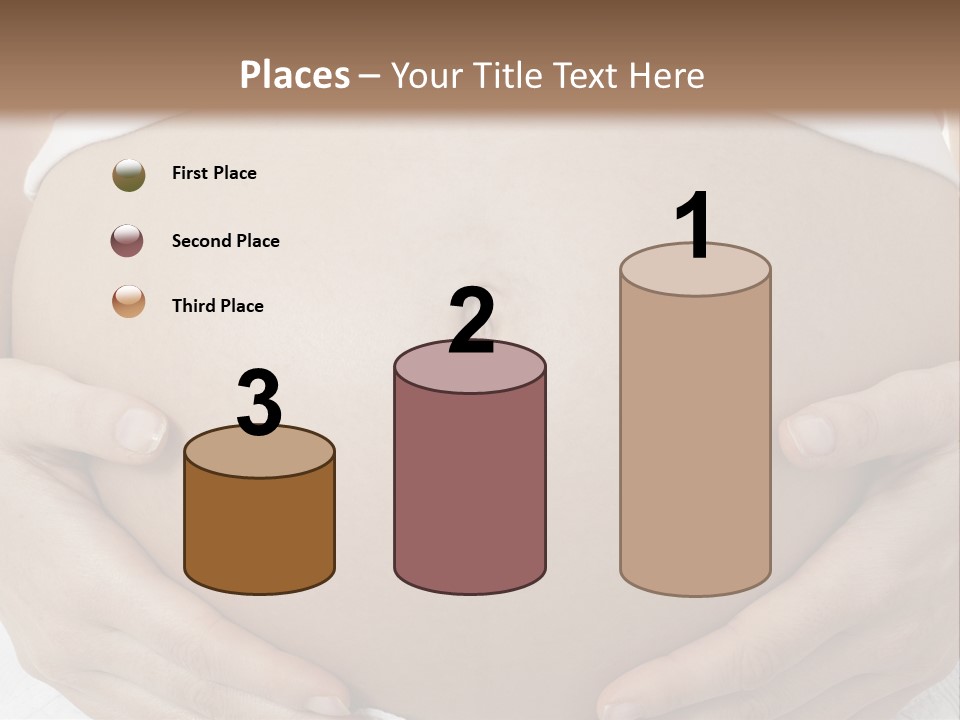 A Pregnant Woman Holding Her Belly In Her Hands PowerPoint Template