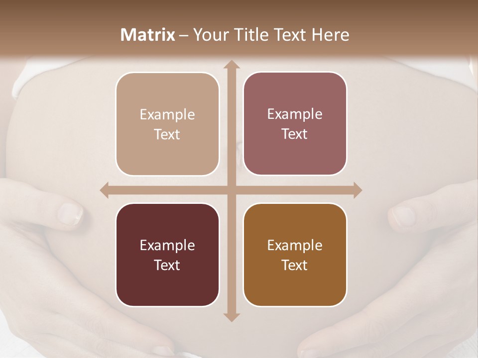 A Pregnant Woman Holding Her Belly In Her Hands PowerPoint Template