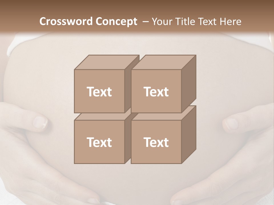 A Pregnant Woman Holding Her Belly In Her Hands PowerPoint Template