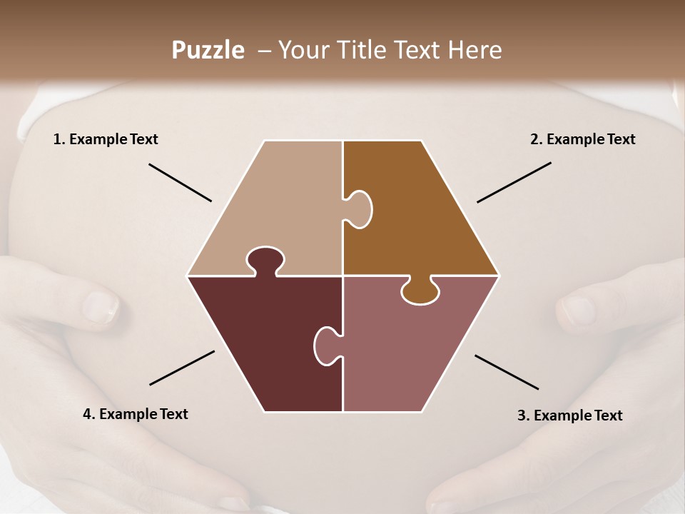 A Pregnant Woman Holding Her Belly In Her Hands PowerPoint Template