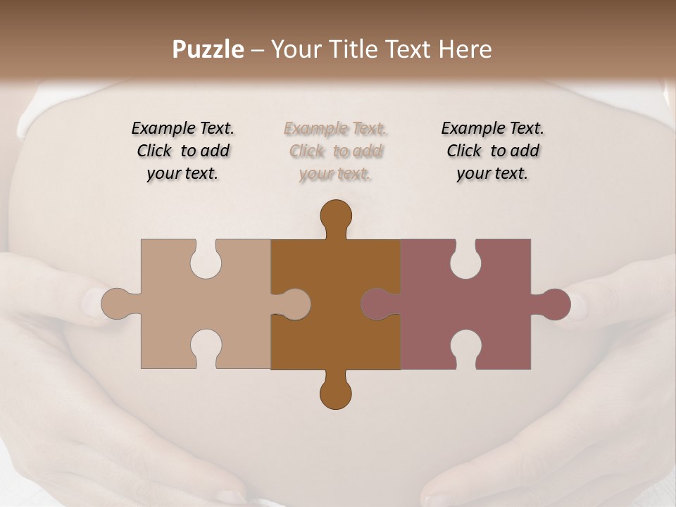 A Pregnant Woman Holding Her Belly In Her Hands PowerPoint Template