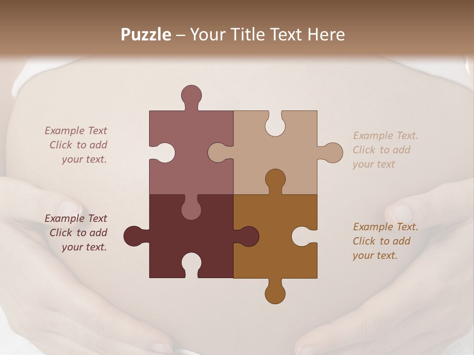 A Pregnant Woman Holding Her Belly In Her Hands PowerPoint Template