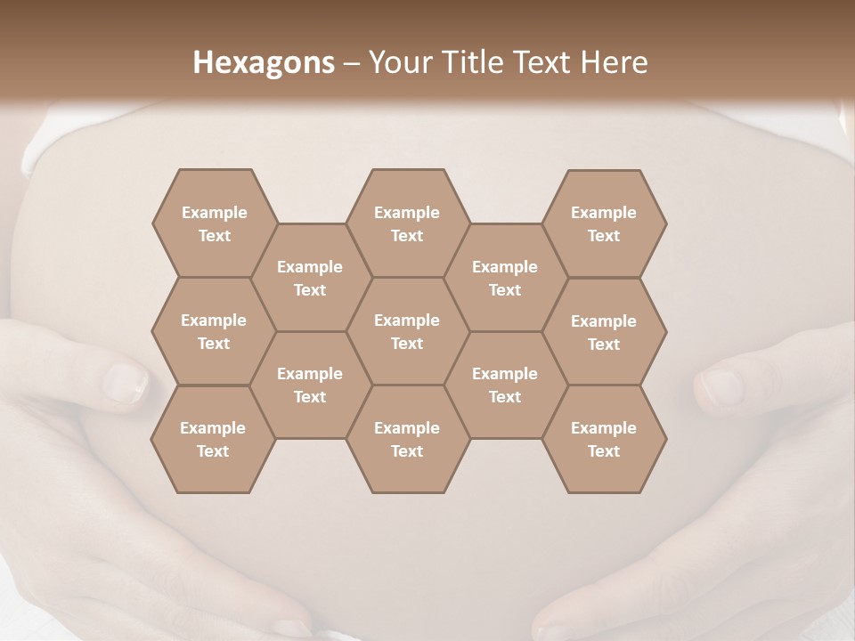 A Pregnant Woman Holding Her Belly In Her Hands PowerPoint Template