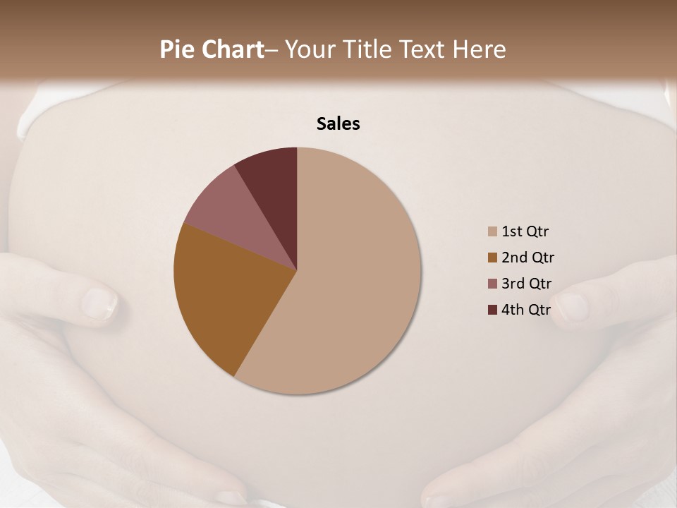 A Pregnant Woman Holding Her Belly In Her Hands PowerPoint Template