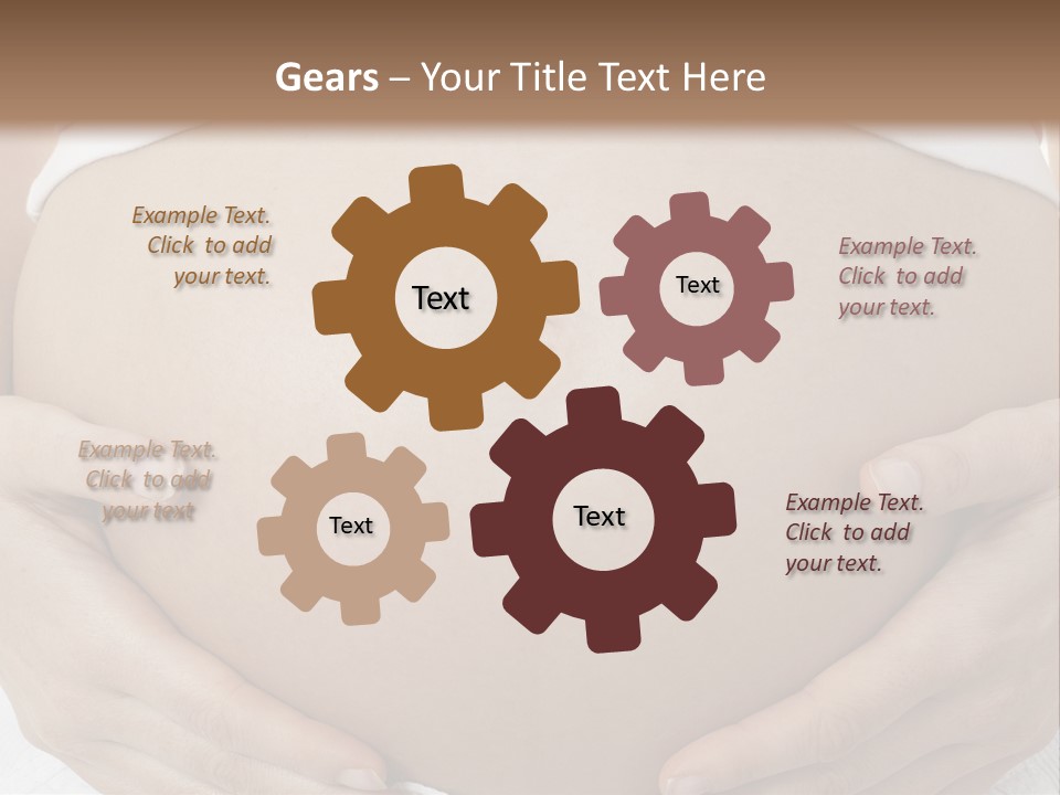 A Pregnant Woman Holding Her Belly In Her Hands PowerPoint Template