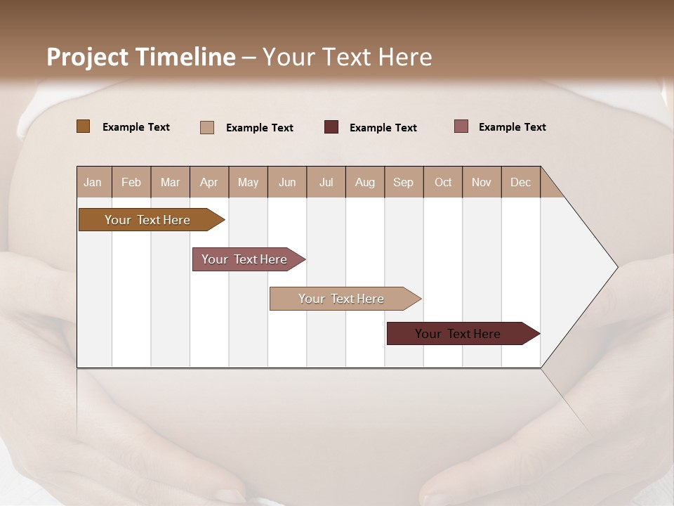 A Pregnant Woman Holding Her Belly In Her Hands PowerPoint Template