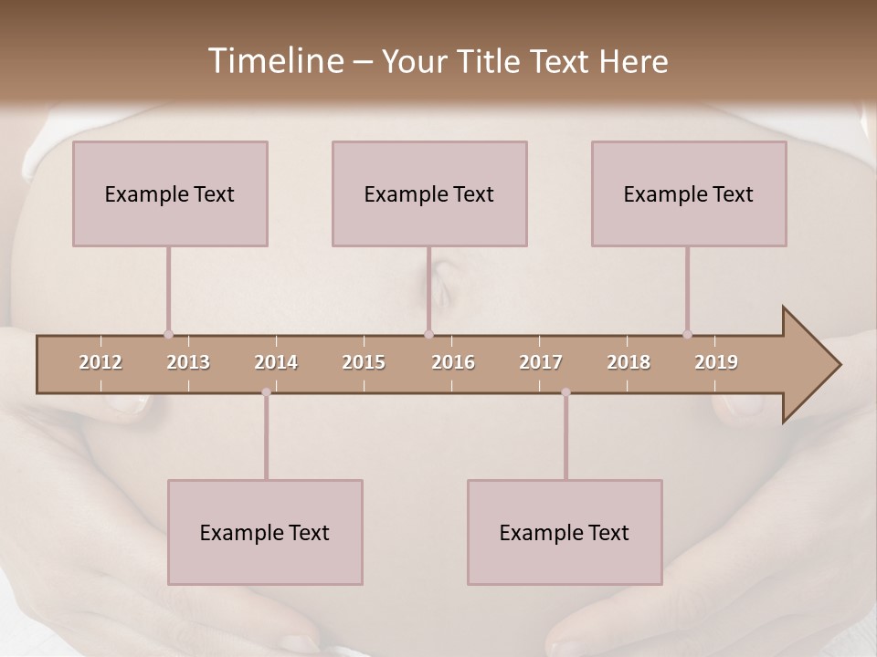 A Pregnant Woman Holding Her Belly In Her Hands PowerPoint Template