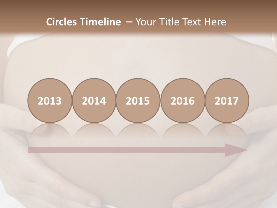 A Pregnant Woman Holding Her Belly In Her Hands PowerPoint Template