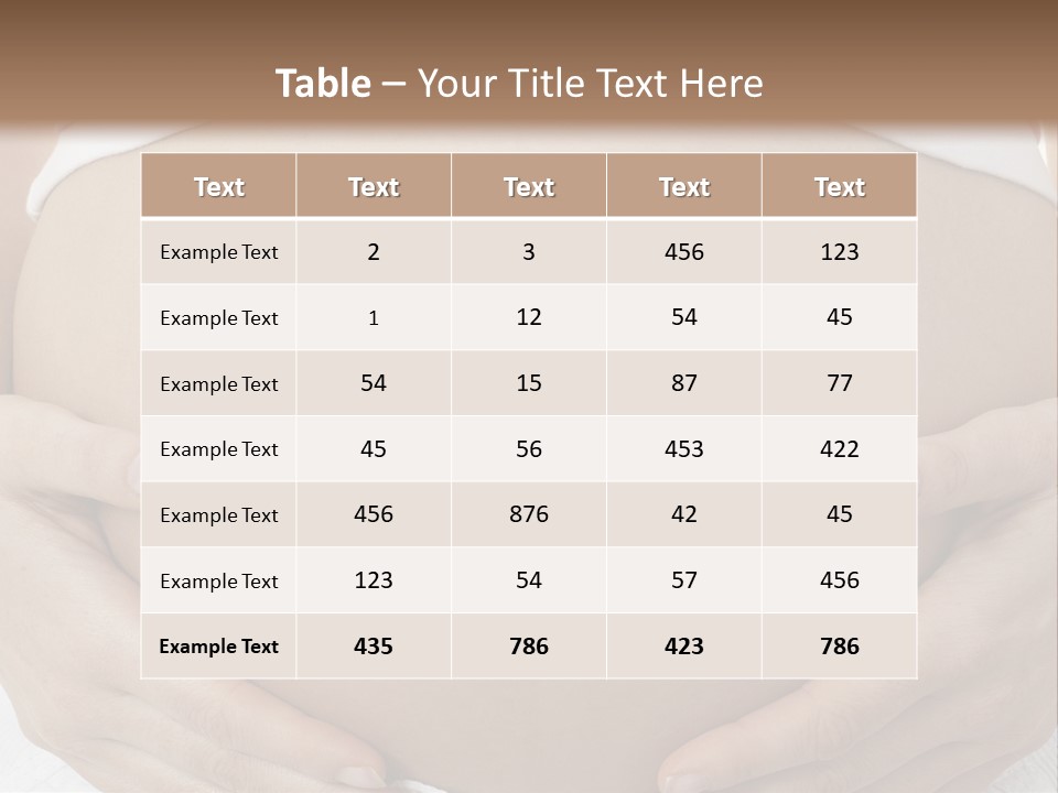 A Pregnant Woman Holding Her Belly In Her Hands PowerPoint Template