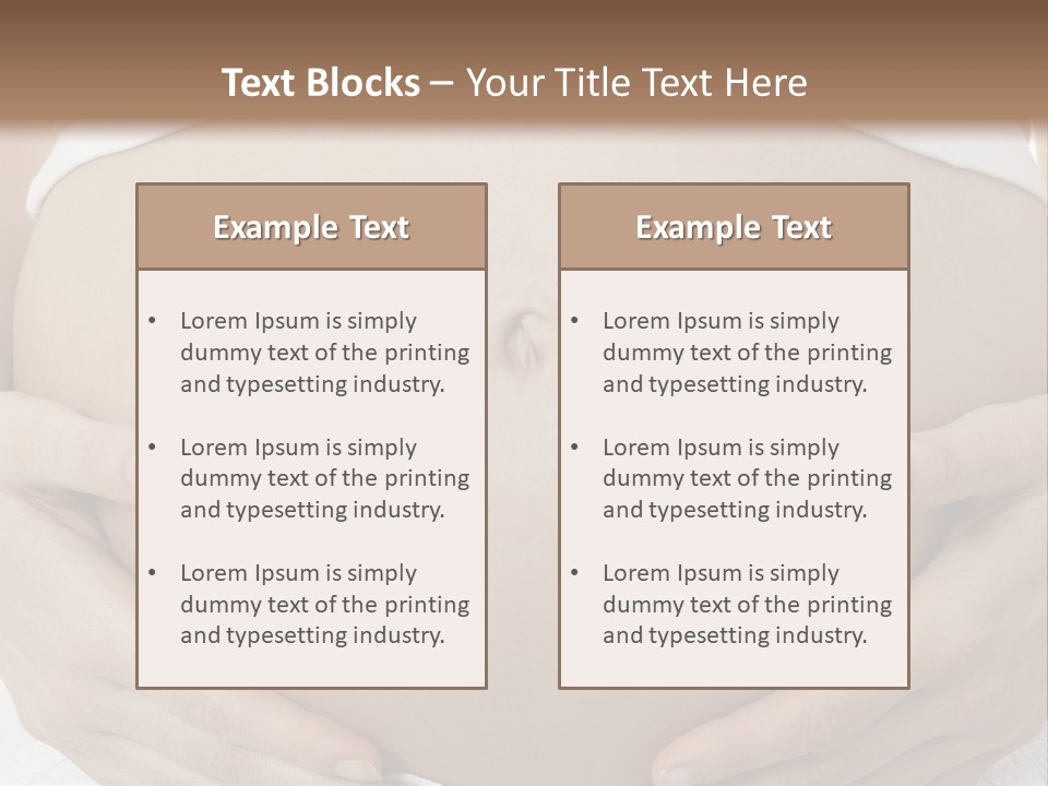 A Pregnant Woman Holding Her Belly In Her Hands PowerPoint Template