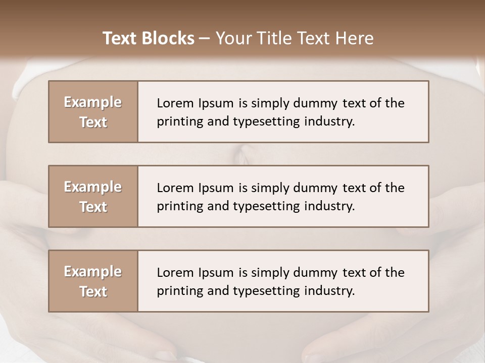 A Pregnant Woman Holding Her Belly In Her Hands PowerPoint Template