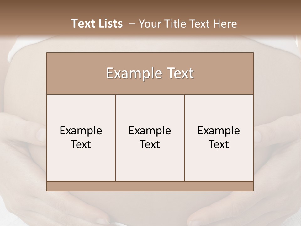 A Pregnant Woman Holding Her Belly In Her Hands PowerPoint Template