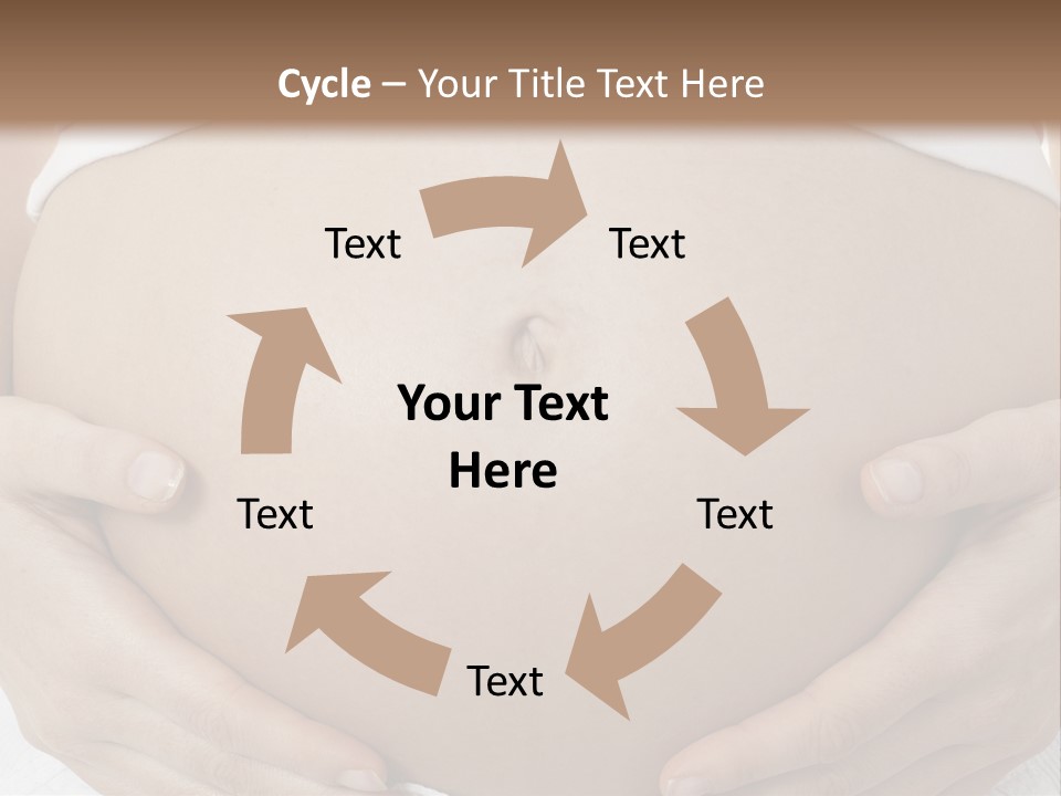 A Pregnant Woman Holding Her Belly In Her Hands PowerPoint Template